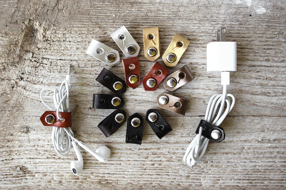 Leather Travel Cord Organizers