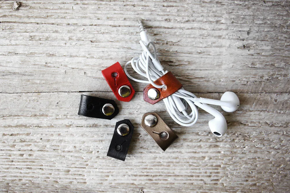 Leather Travel Cord Organizers