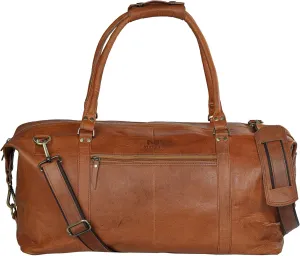 Leather Travel Duffel Weekender Bag Carry-on Overnight Bag Sports Duffel bag with Adjustable Strap For Men and Women by MaheTri | Ideal for gifts | Gift for him