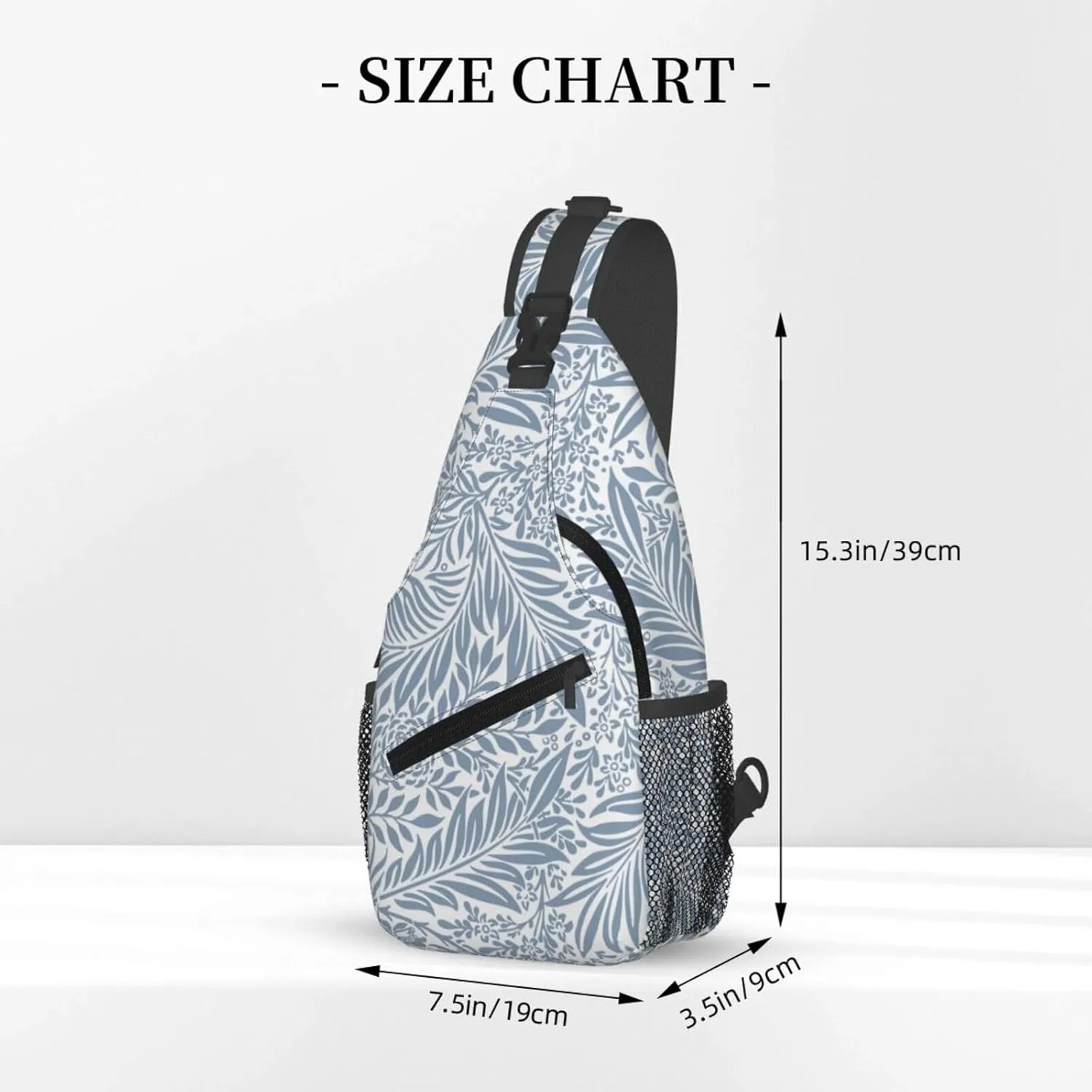 Leaves Crossbody Sling Backpack Sling Bag Adjustable Chest Shoulder Daypack For Women Men