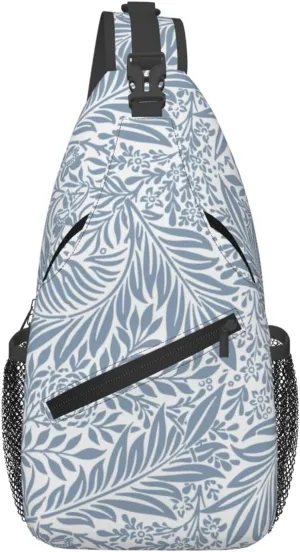 Leaves Crossbody Sling Backpack Sling Bag Adjustable Chest Shoulder Daypack For Women Men