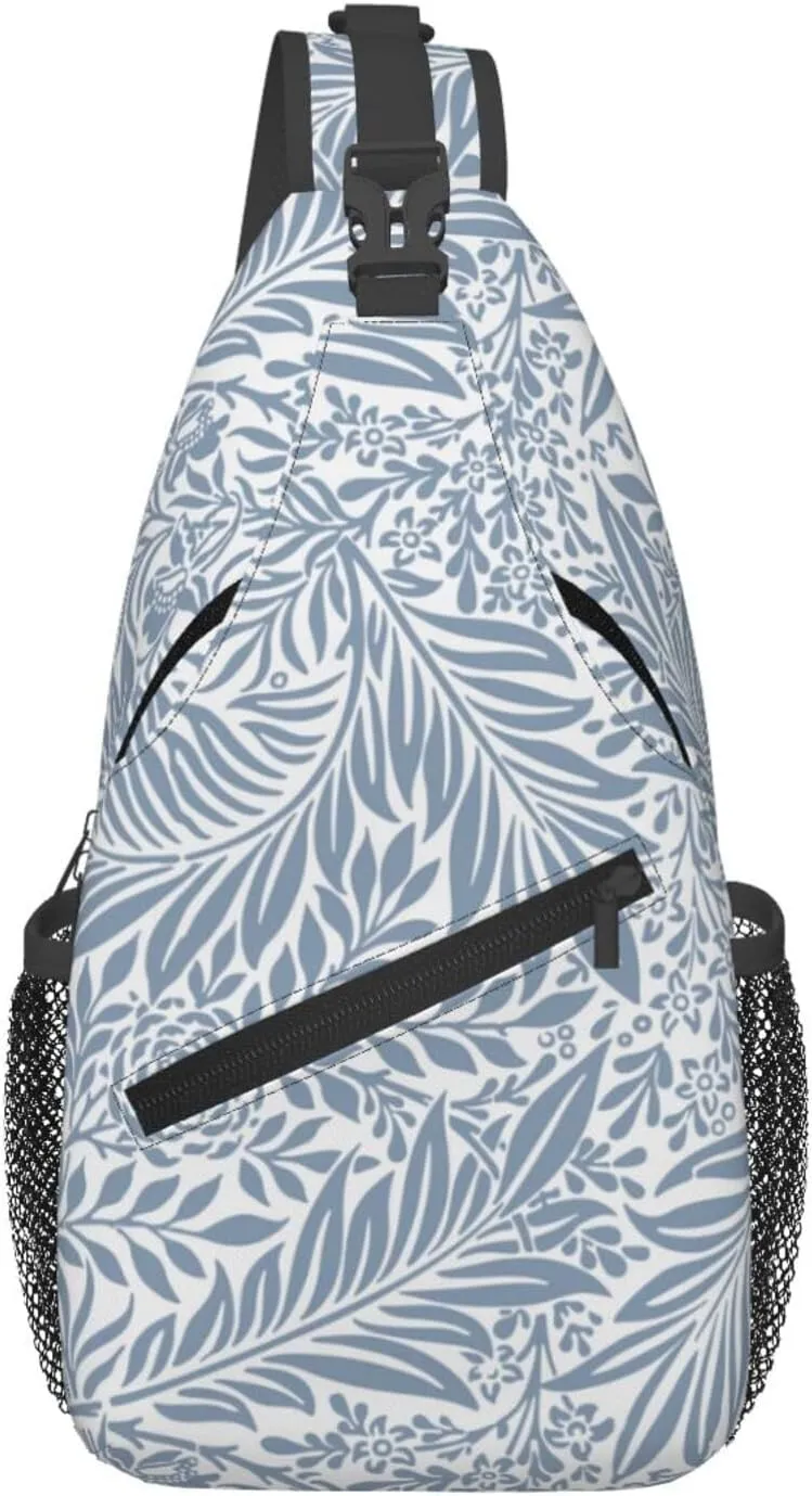 Leaves Crossbody Sling Backpack Sling Bag Adjustable Chest Shoulder Daypack For Women Men