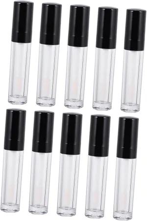 LIFKOME Plastic Refillable Lip Gloss Bottles 10 Pack 8ml Portable Lip Containers