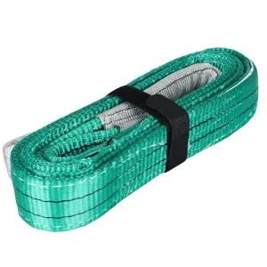 Lift Sling Straps,2" x 8' 2-Ply Heavy Duty Lift Slings,Polyester Lifting Sling Strap Not Nylon Tree Saver Recovery Strap Web Sling Rigging Moving Tow Hoist Gear Straps 6400lb 5100lb 12800lb