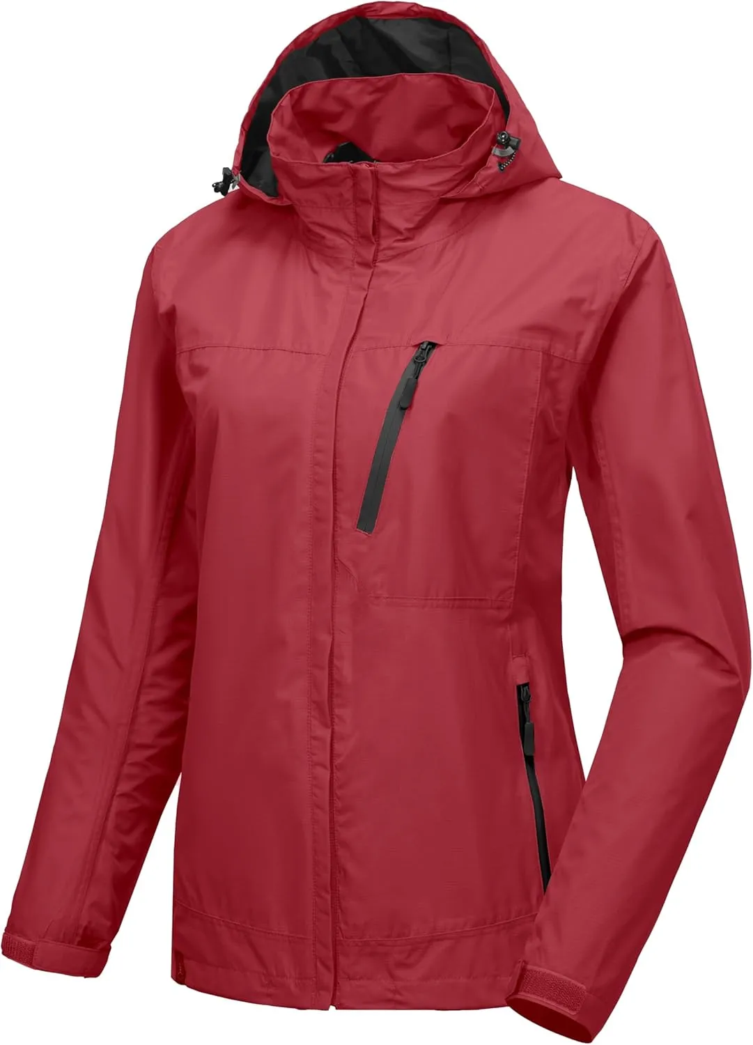 Little Donkey Andy Women's Waterproof Rain Jacket with Hood Breathable Lightweight Windbreaker Rain Shell Coat