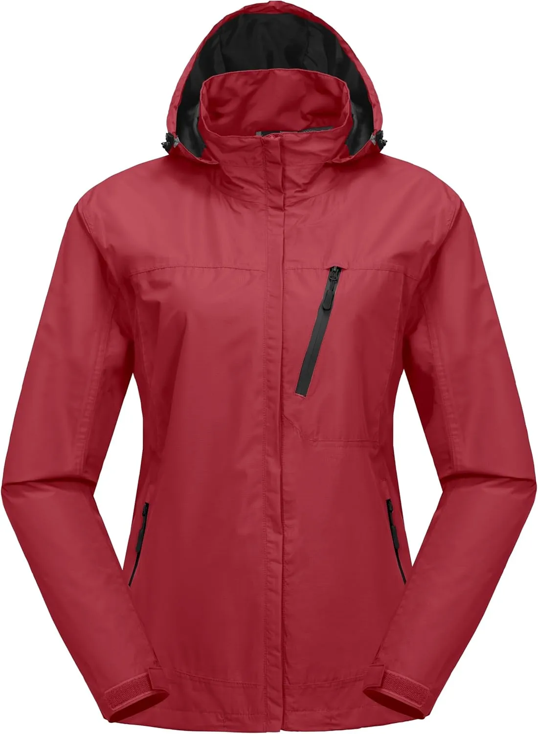 Little Donkey Andy Women's Waterproof Rain Jacket with Hood Breathable Lightweight Windbreaker Rain Shell Coat