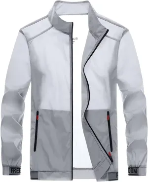 LOEBKE Sun Protection Clothing Men - Summer Ultra-thin Breathable Men's Jacket Outdoor Fishing Camping Windbreaker