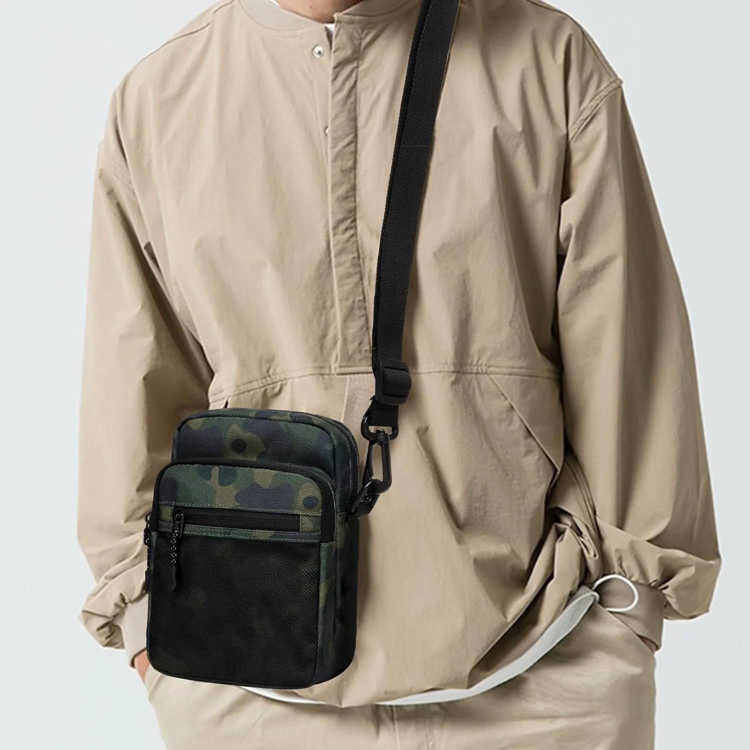 Lohol Small Messenger Bag for Men Women, Water Resistant Adjustable Crossbody Sling bag Purse for Travel Sports