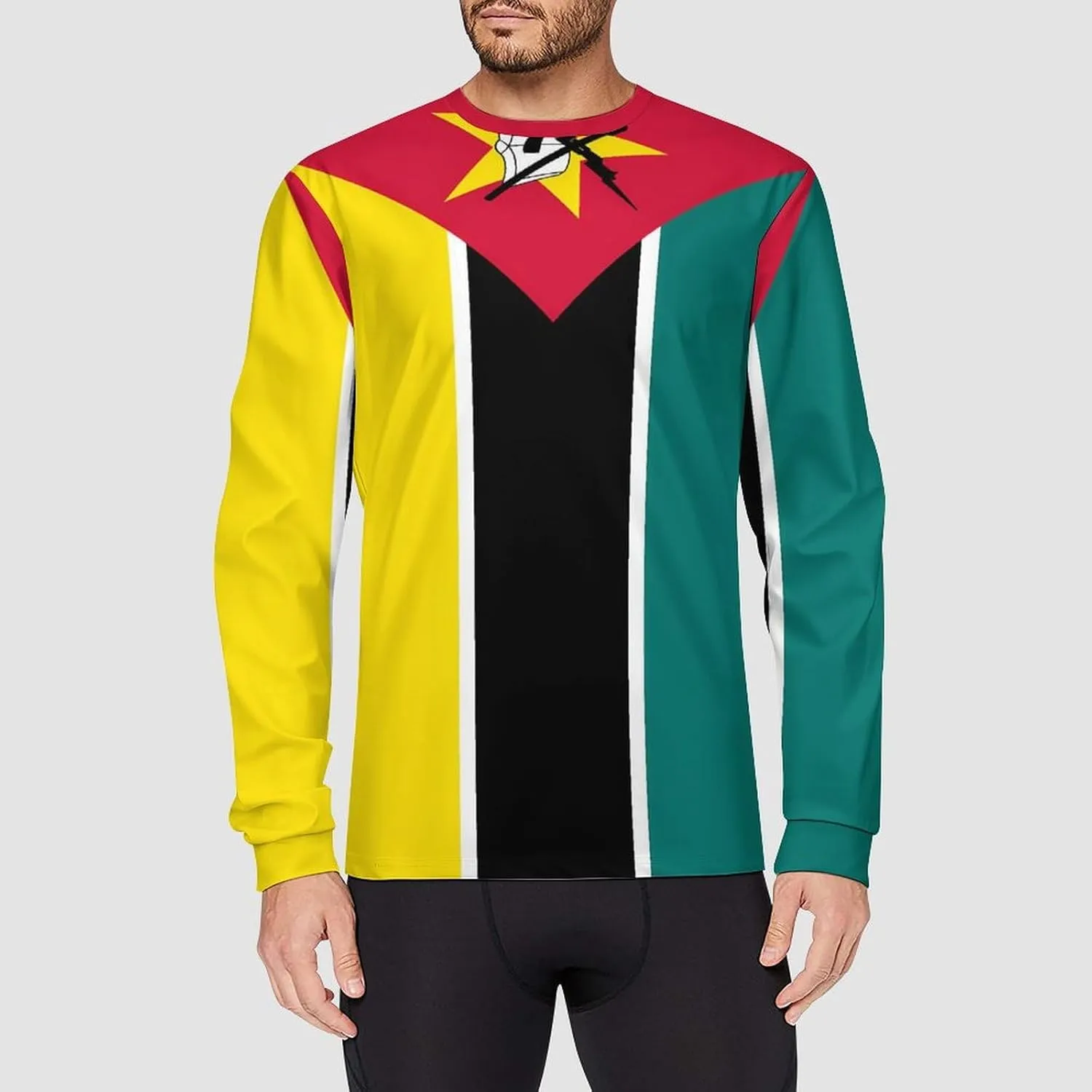Long Sleeve Cycling Jersey Breathable Crewneck Mountain Bike Pullover Shirts Jacket