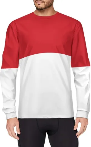 Long Sleeve Cycling Jersey Breathable Crewneck Mountain Bike Pullover Shirts Jacket