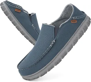 LongBay Men's Moccasin Slippers Cozy Breathable Memory Foam House Shoes for Indoor Outdoor