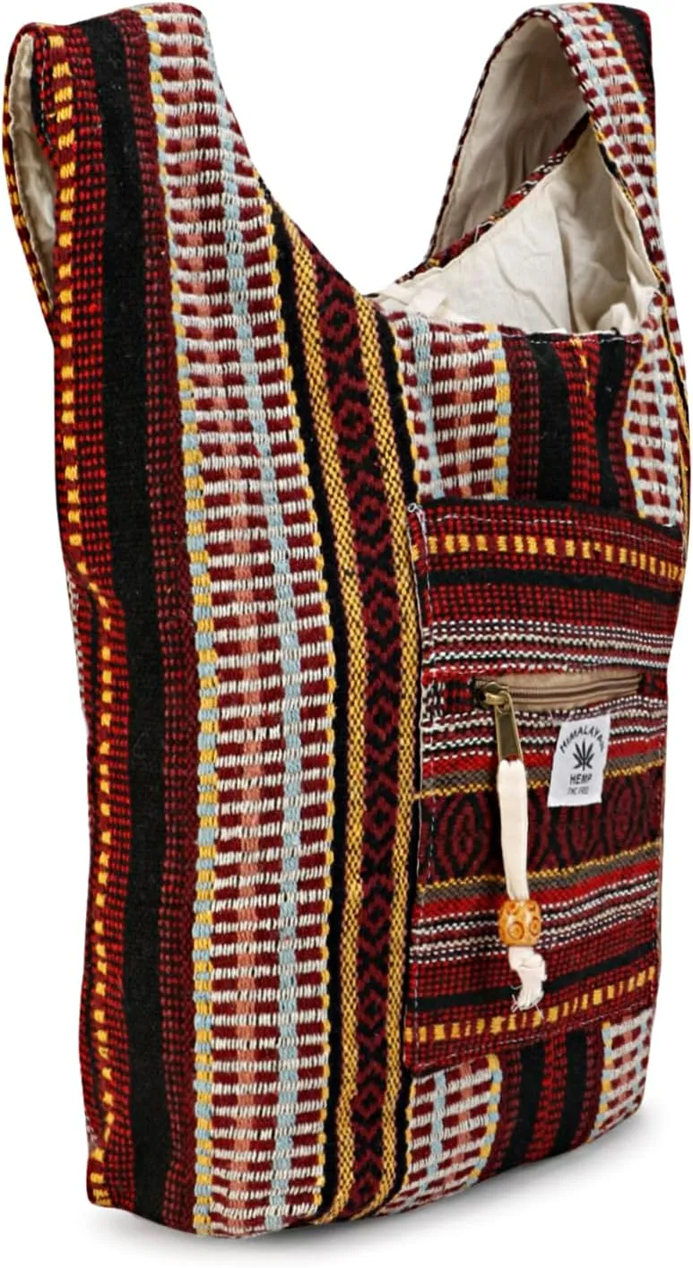 LONGING TO BUY Hemp Messenger Crossbody Sling Bag - Unisex Beach Party Bag