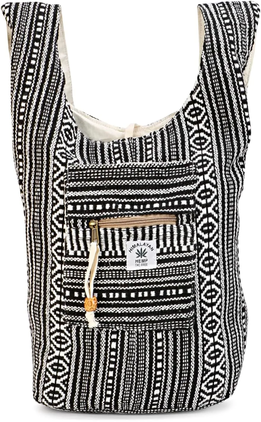 LONGING TO BUY Hemp Messenger Crossbody Sling Bag - Unisex Beach Party Bag