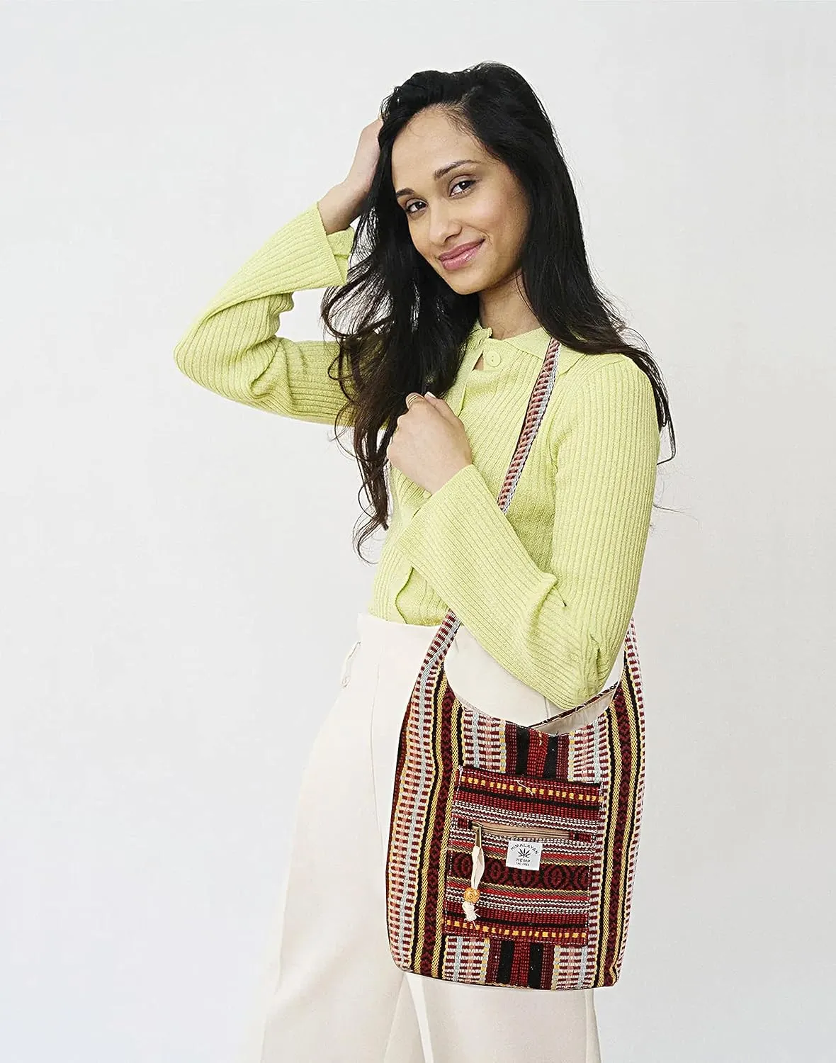 LONGING TO BUY Hemp Messenger Crossbody Sling Bag - Unisex Beach Party Bag