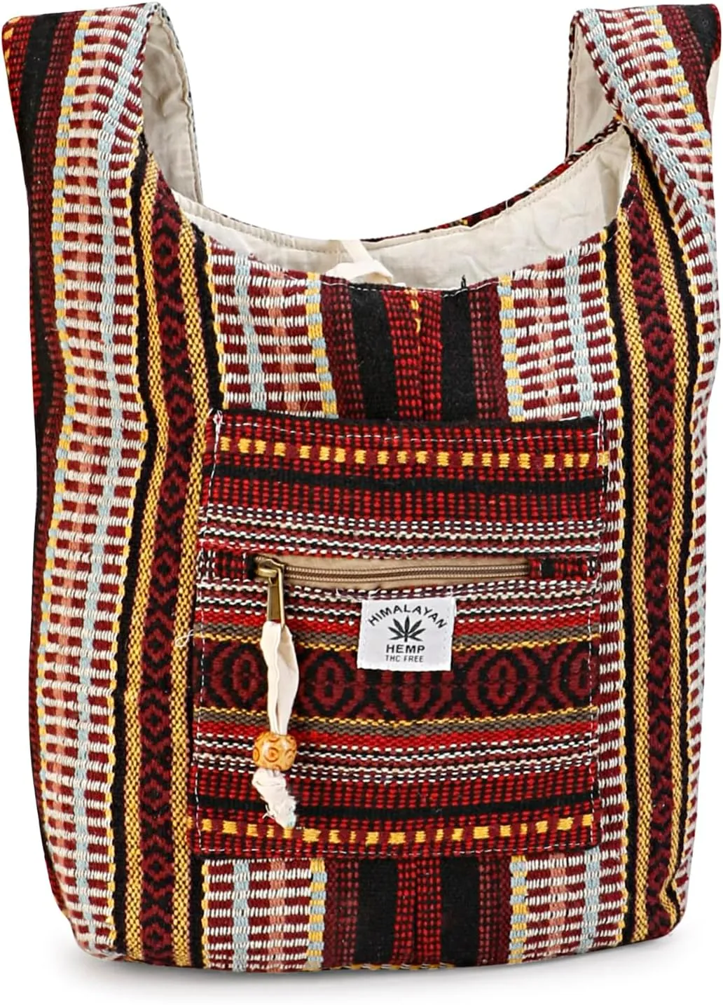 LONGING TO BUY Hemp Messenger Crossbody Sling Bag - Unisex Beach Party Bag