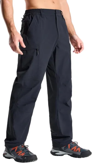 LOOGU Men's Water Resistant Breathable Cargo Pants for Fishing Hiking Outdoor with 7 Pockets