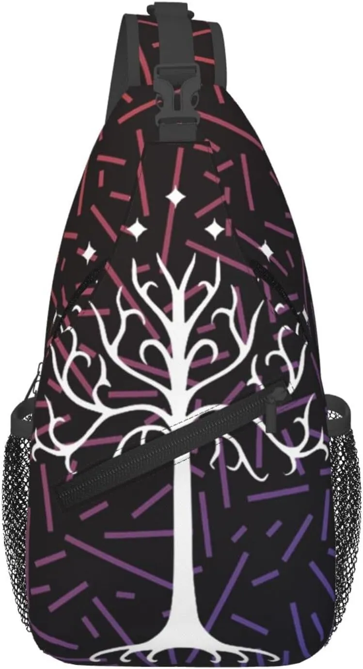 Lord Of The Rings Tree Small Crossbody Backpack Sling Bag For Men Women Mini One Shoulder Chest Bags Gym Sport Travel Hiking Daypack