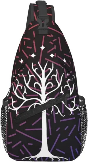 Lord Of The Rings Tree Small Crossbody Backpack Sling Bag For Men Women Mini One Shoulder Chest Bags Gym Sport Travel Hiking Daypack