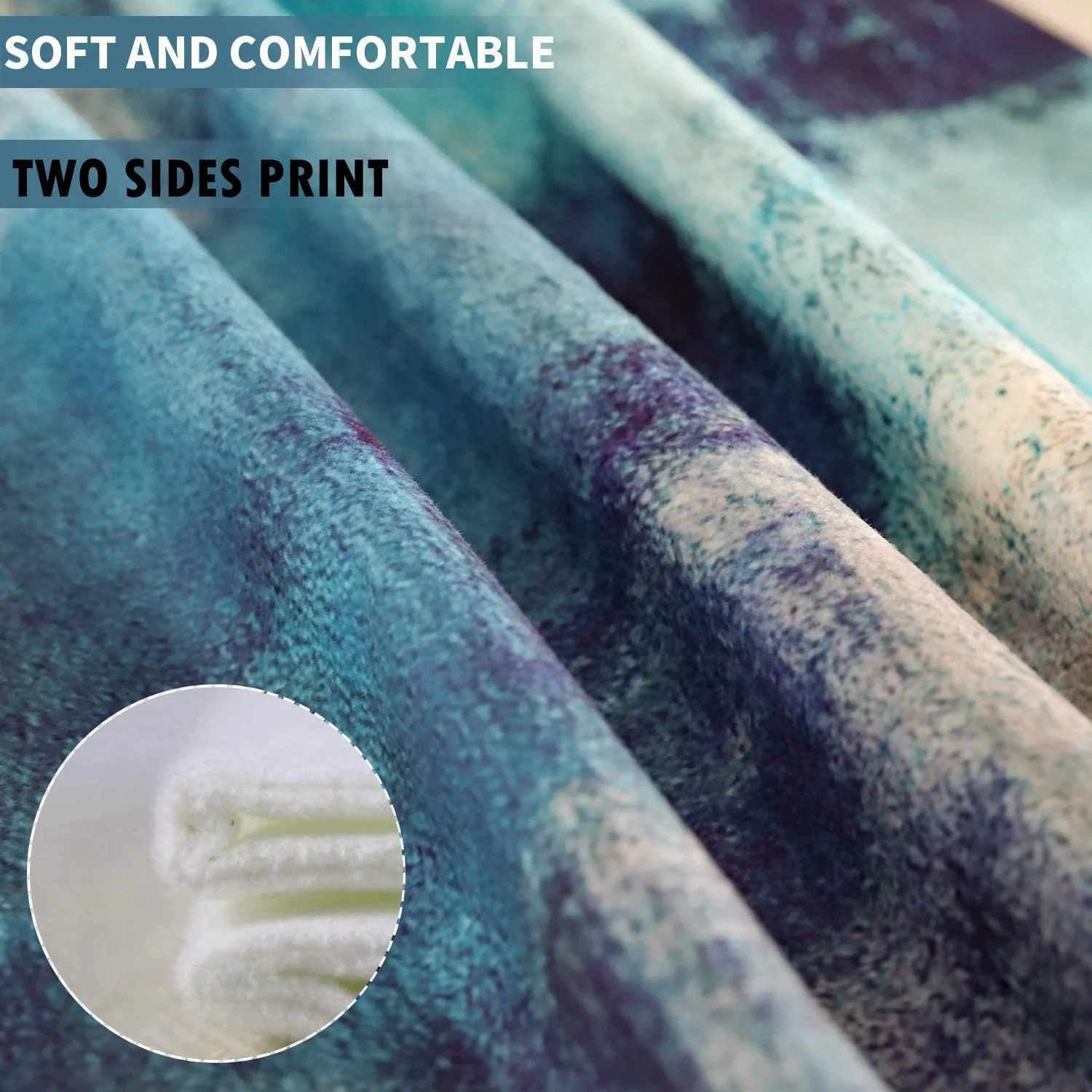 Lumbar Throw Pillow Covers,Pack of 2 Soft Velvet Decorative Cushion Cover for Sofa Bedroom Car (22X22 inch, Turquoise)