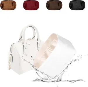 LV Speedy 25 Compatible Organizer Insert Bag, Lightweight Portable Purse, Waterproof Dupont Paper Surface & Silky Satin Lining