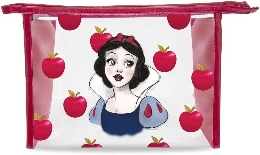 MAD Beauty Disney Snow White Cosmetic Bag Clear Printed PU | Beauty Organizer | Convenient Travel Storage Essential