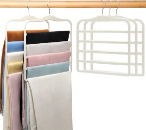 Magic Pants Velvet Hangers for Organization and Storage - Space Saving, 5 Pack Dorm Room Essentials for College Students Girls