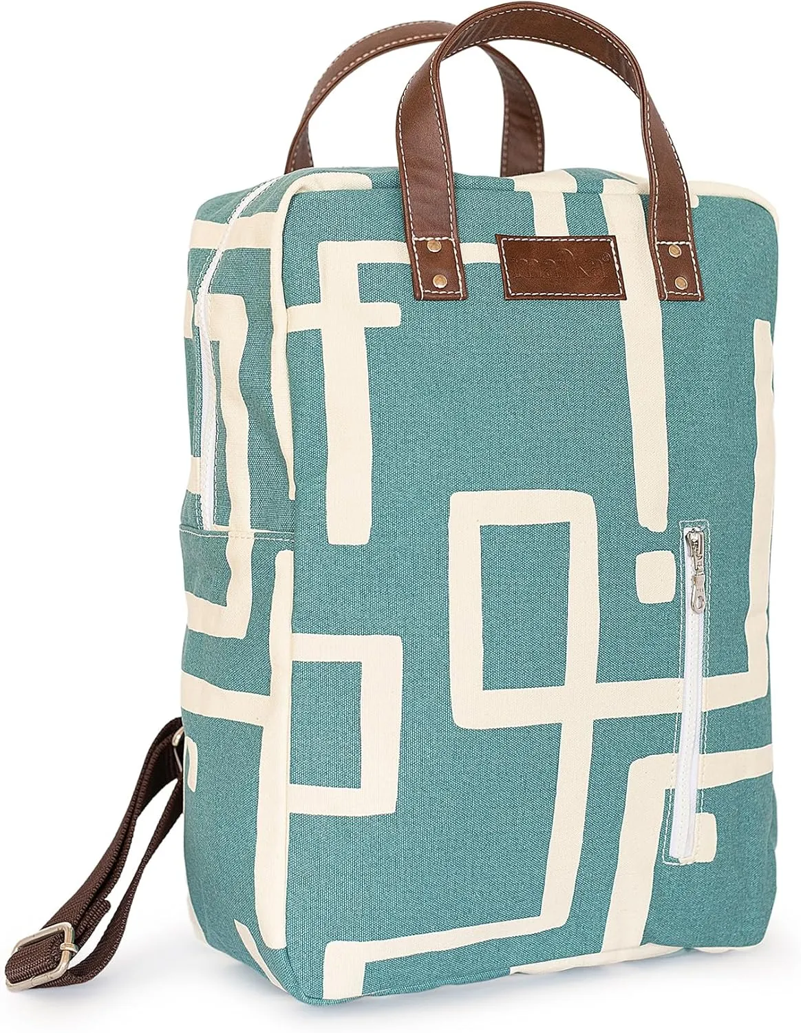 MAIKA Recycled Canvas Zippered Backpack, Malibu