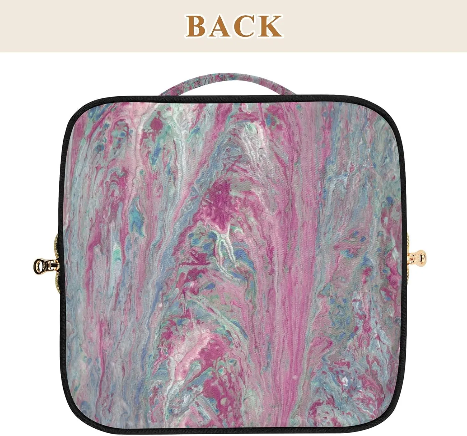 Makeup and Skincare Travel Bag with Divider and Handle Spacious Organizer Case for Women on the Move