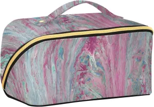 Makeup and Skincare Travel Bag with Divider and Handle Spacious Organizer Case for Women on the Move