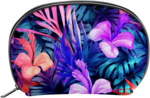Makeup Bag Organizer,Cosmetic Bags for Women,Tropical Leaves Watercolor Tree,Small Makeup Pouch