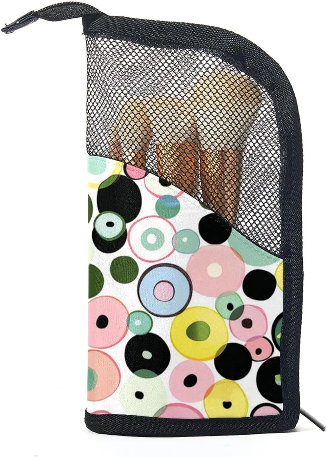 Makeup Bag Small,Makeup Travel Bag,Easter Doodle Ornamental Eggs,Makeup Organizer Bag