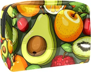 Makeup Bag Small,Makeup Travel Bag,Fruits Avocado Pear,Makeup Organizer Bag