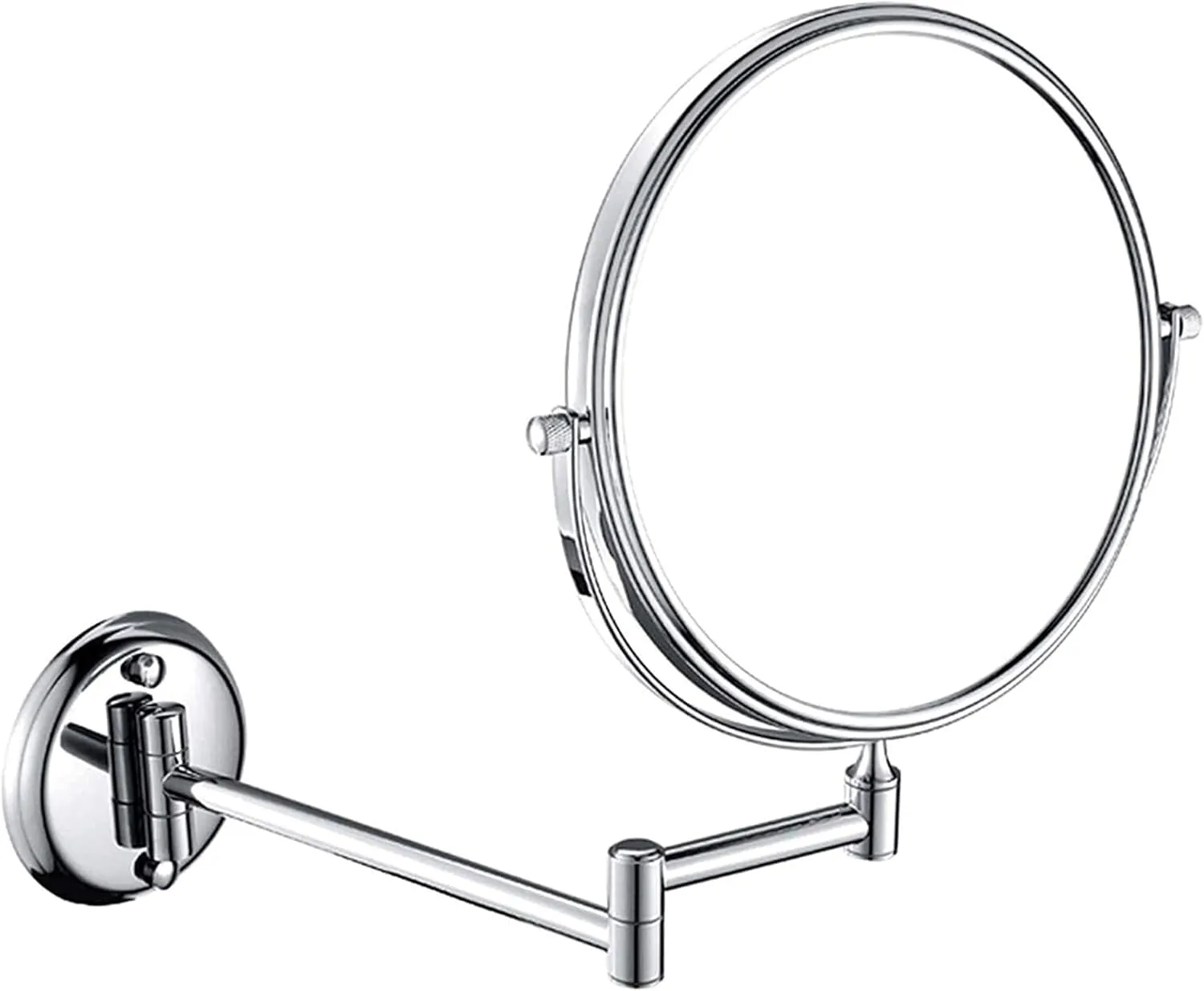 Makeup Mirror Shaving Mirror Bathroom Folding 360° Swivel Cosmetic Vanity Mirror Shaving in Bedroom or Bathroom/Chrome/7X