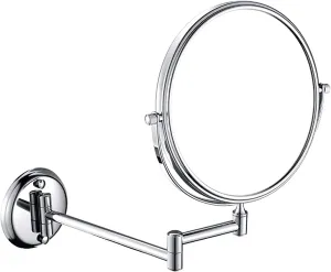 Makeup Mirror Shaving Mirror Bathroom Folding 360° Swivel Cosmetic Vanity Mirror Shaving in Bedroom or Bathroom/Chrome/7X