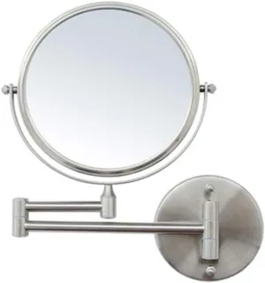 Makeup Mirror Vanity Mirror Wall-Mounted Vanity Mirrors,304 Brushed Stainless Steel Bathroom Double-Sided Makeup Mirror Folding Retractable HD Magnifying Beauty Mirror Cosmetic Mir
