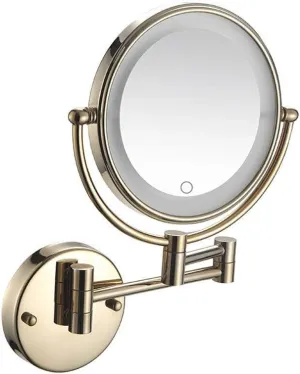 Makeup Mirror Wall Mount Led Lighted 3X Magnifying Cosmetic Mirror Touch Screen 360&Deg Swivel Extendable Two Sided Vanity Mirror for Bathroom 8 inch UK Plug/Archaize (