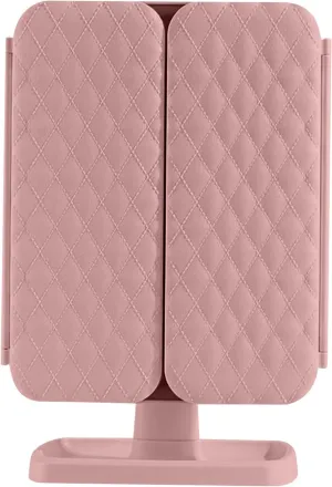 Makeup Mirror with Lights, Smart Mirrors Makeup LED Lights, 180 Rotation Trifold Cosmetic Vanity Mirrors with Magnification, Vanity Mirror with Lights for Women Girls Home Travel (Pink)