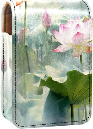 Makeup Organizer,Makeup Lipstick Case for Outside Mini Bag Travel Cosmetic Pouch,Amazing Lotus Pond