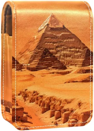 Makeup Organizer,Makeup Lipstick Case for Outside Mini Bag Travel Cosmetic Pouch,Ancient Egyptian Pyramid