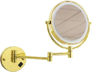 Makeup Vanity Mirror with Lights, Two-Sided Wall Mounted Beauty Mirror 3X Magnification Bathroom Mirror Extendable Cosmetic Mirror Powered by Plug,Go