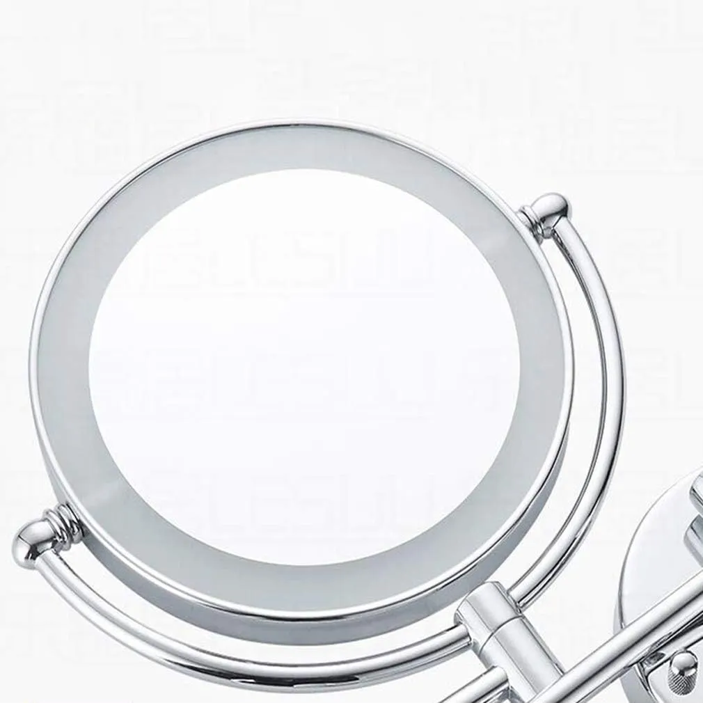 Makeup Vanity Mirror with Lights, Two-Sided Wall Mounted Beauty Mirror 3X Magnification Bathroom Mirror Extendable Cosmetic Mirror Powered by Plug,SIL