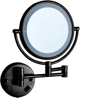 Makeup Vanity Mirror with Lights, Two-Sided Wall Mounted Beauty Mirror 3X Magnification Cosmetic Mirror Extendable Bathroom Mirror Powered by Plug,SIL