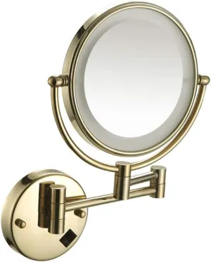 Makeup Vanity Mirror with Lights, Two-Sided Wall Mounted Cosmetic Mirror 3X Magnification Extendable Beauty Mirror 360° Swivel Hardwired Connection,B
