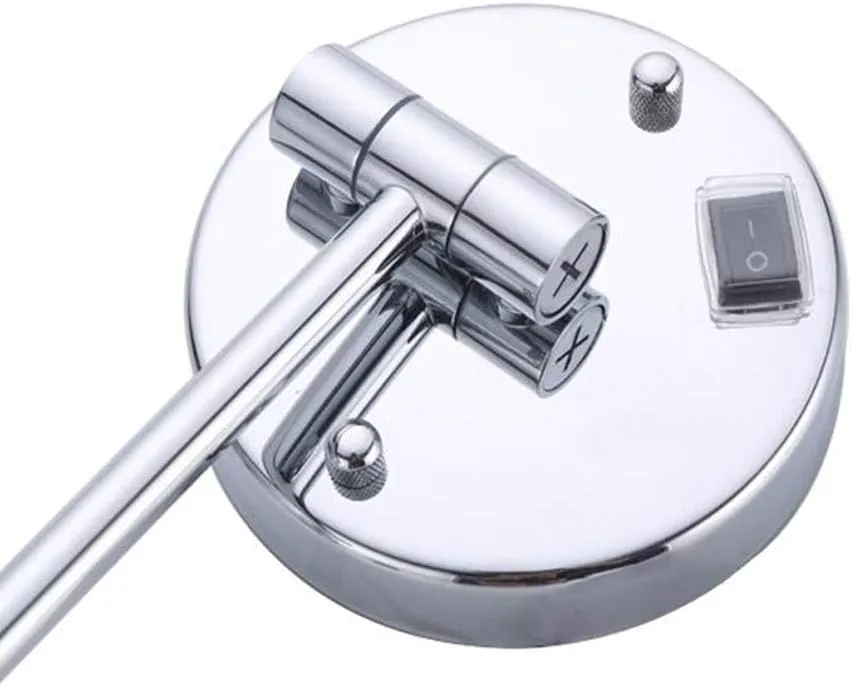 Makeup Vanity Mirror with Lights,Two-Sided Wall Mounted Beauty Mirror 3X Magnification Bathroom Mirror Extendable Cosmetic Mirror Hardwired Connection