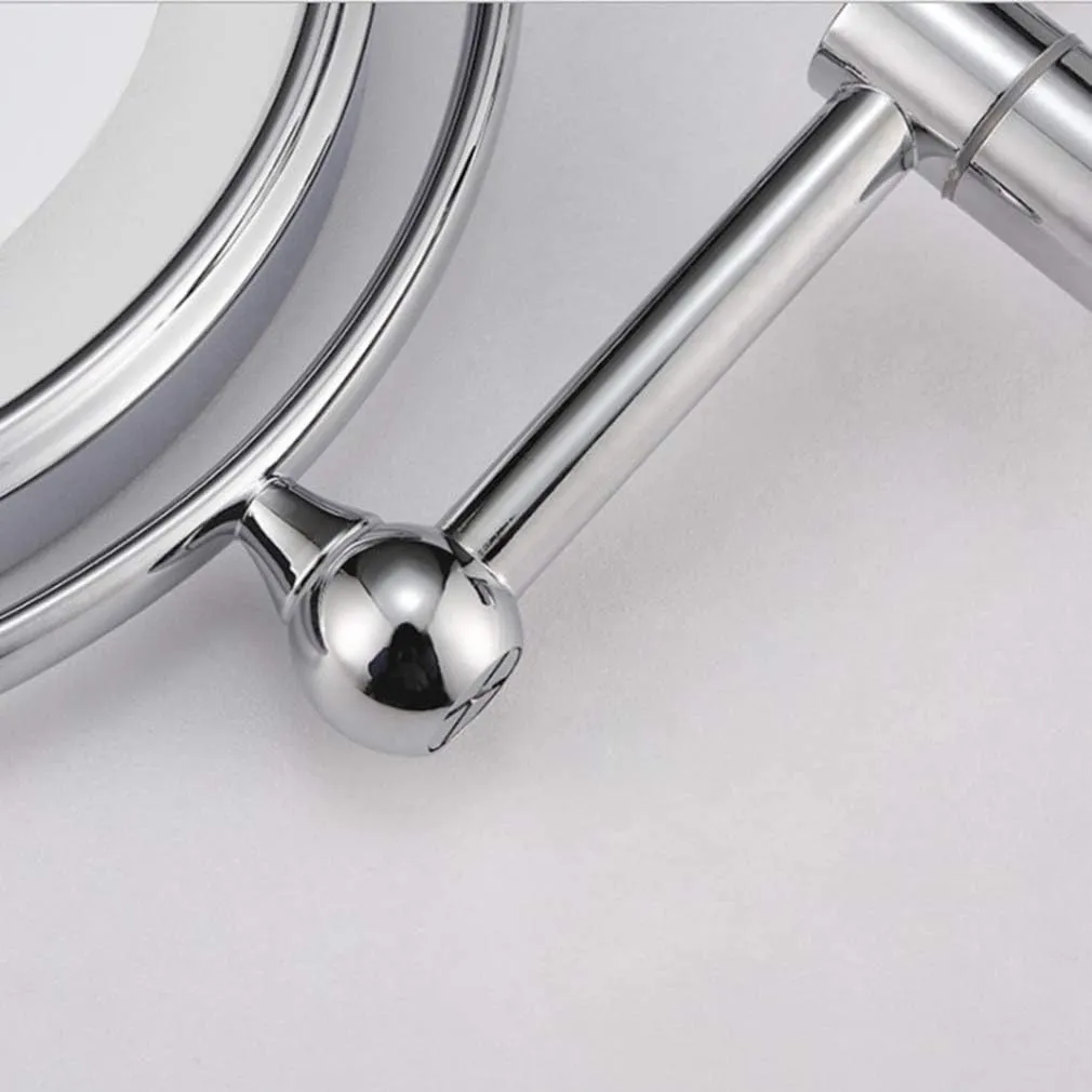 Makeup Vanity Mirror with Lights,Two-Sided Wall Mounted Beauty Mirror 3X Magnification Cosmetic Mirror 360°Swivel Bathroom Mirror,Silver (Silver Powered by Plug)