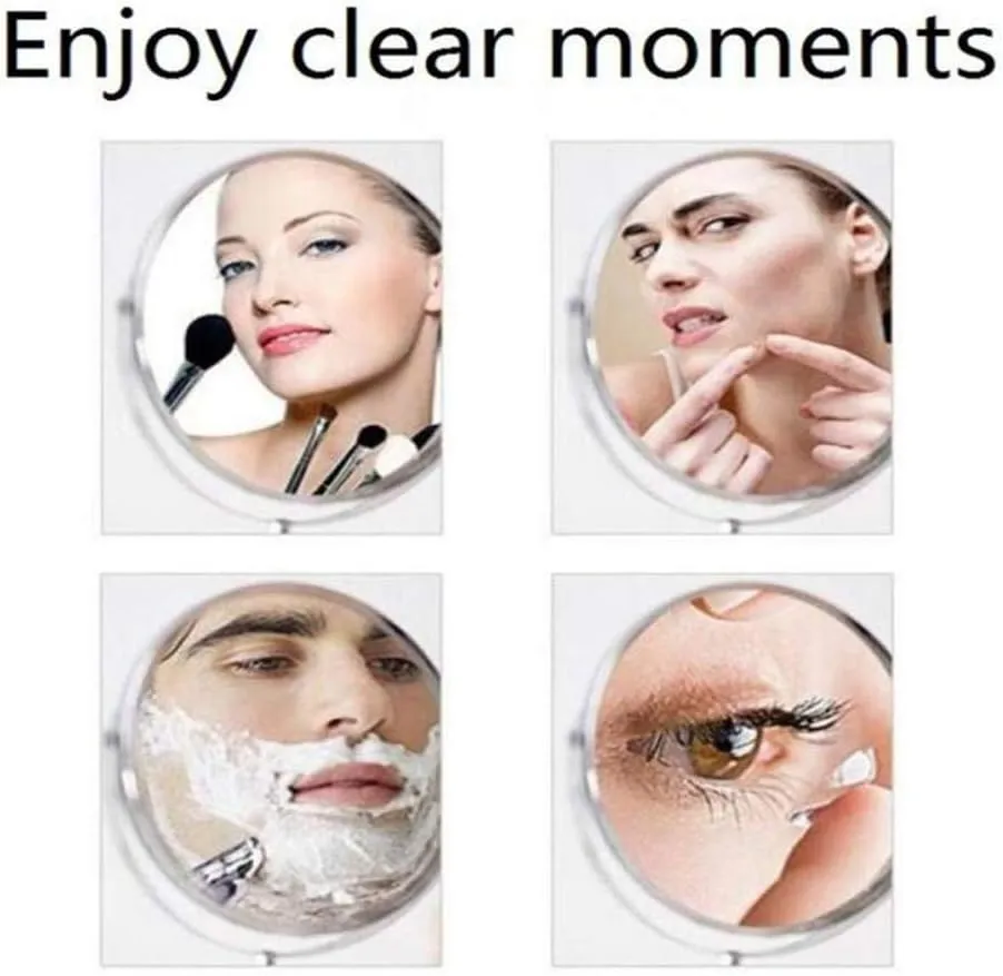 Makeup Vanity Mirror,Two-Sided Wall Mounted Beauty Mirror 3X Magnification Bathroom Mirror 360°Swivel Extendable Cosmetic Mirror,Black Mirror