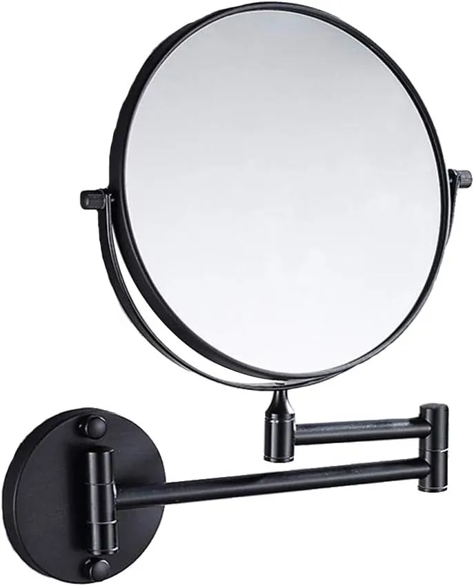 Makeup Vanity Mirror,Two-Sided Wall Mounted Beauty Mirror 3X Magnification Cosmetic Mirror 360°Swivel Extendable Bathroom Mirror,Silver