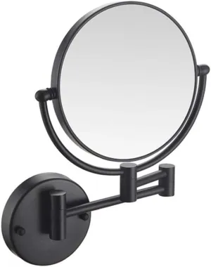 Makeup Vanity Mirror,Two-Sided Wall Mounted Beauty Mirror Multiple Magnification Bathroom Mirror 360°Swivel Extendable Cosmetic Mirror 8inch (Nero 7X)