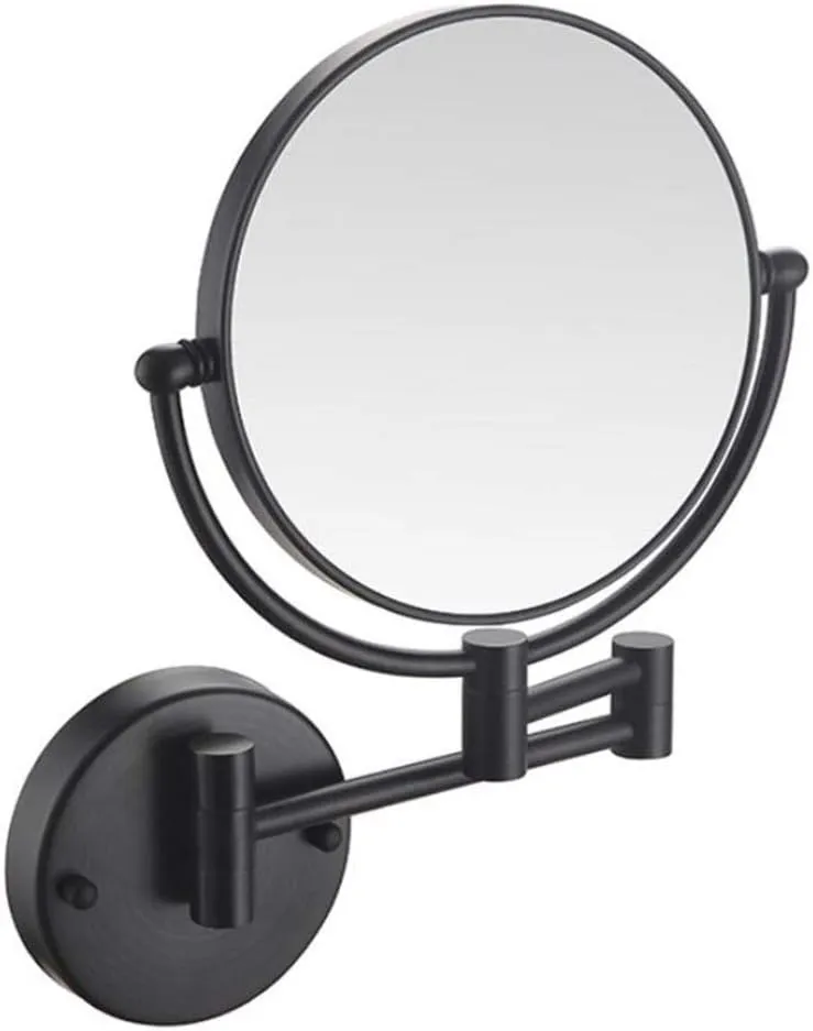Makeup Vanity Mirror,Two-Sided Wall Mounted Beauty Mirror Multiple Magnification Bathroom Mirror 360°Swivel Extendable Cosmetic Mirror 8inch (Nero 7X)