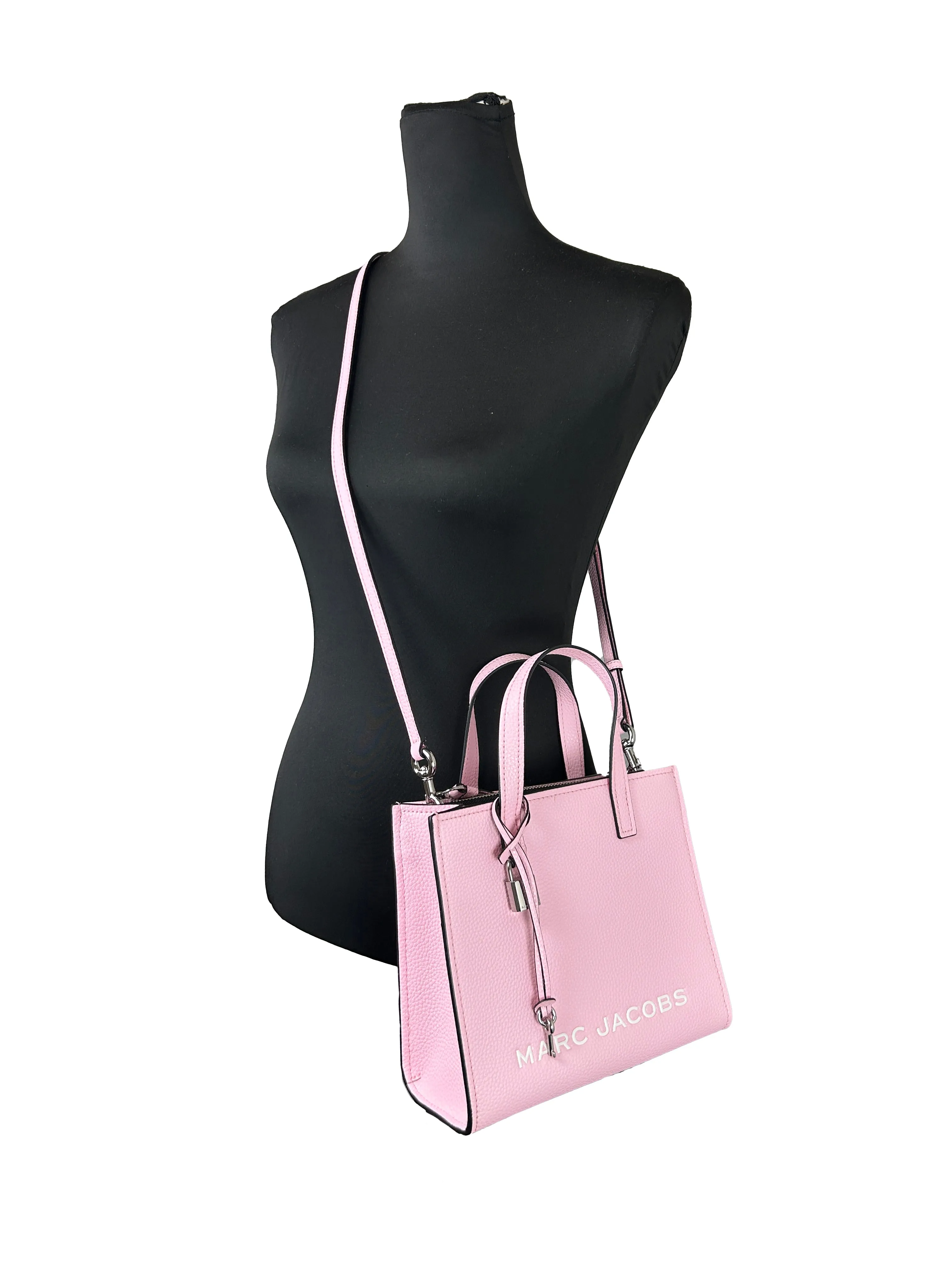Marc Jacobs Mini Grind Pink Leather Crossbody Bag Purse